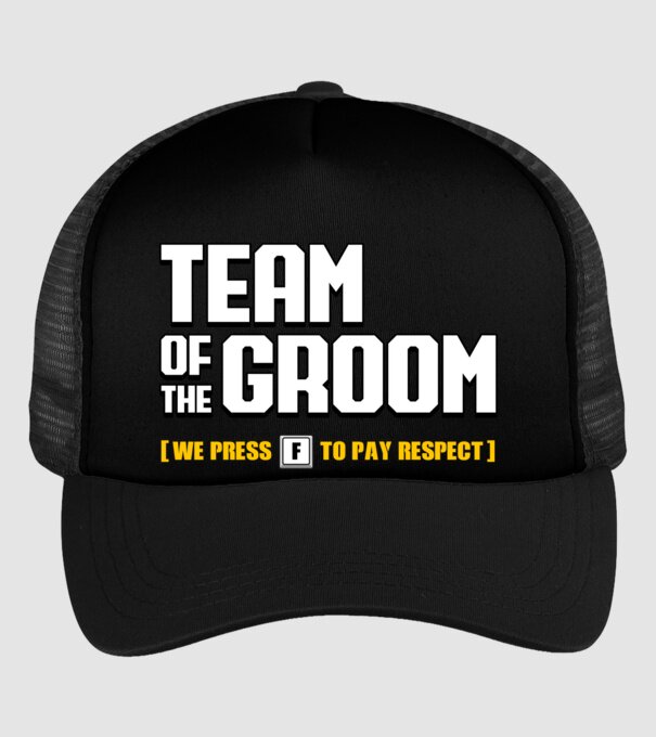 Team of the Groom model negru pe tricou