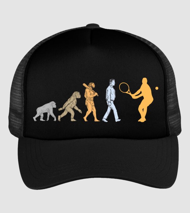 Tennis evolution model negru pe tricou