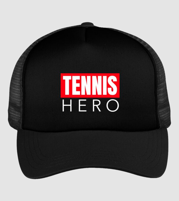 TENNIS HERO model negru pe tricou