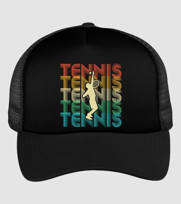 Tennis retro model negru pe tricou