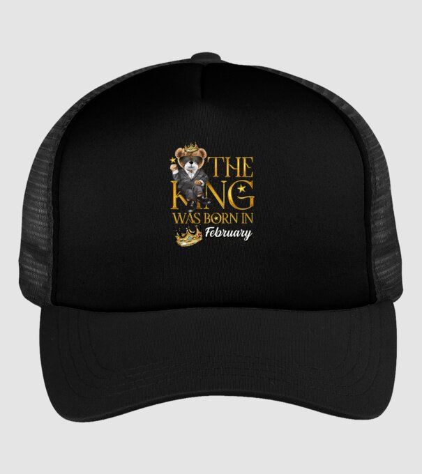 The king was born int FEBRUARY model negru pe tricou