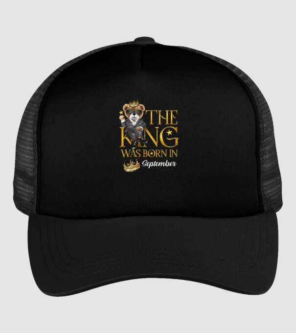 The king was born int SEPTEMBER model negru pe tricou