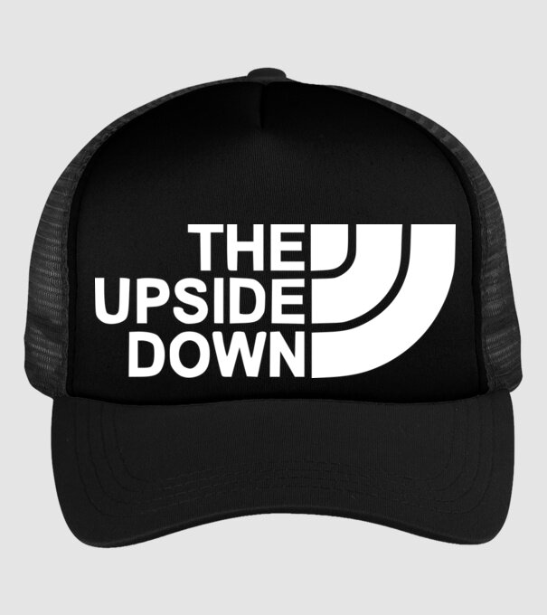 the upside down model negru pe tricou