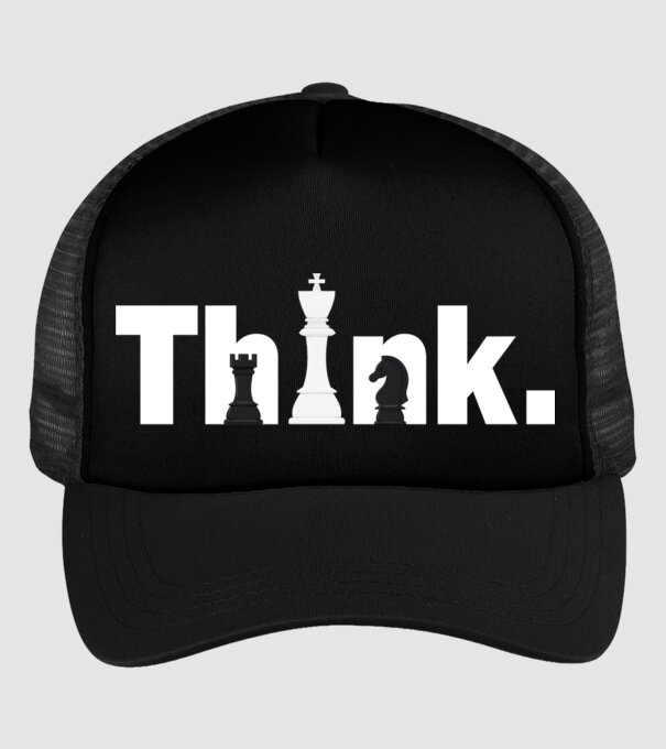 Think model negru pe tricou