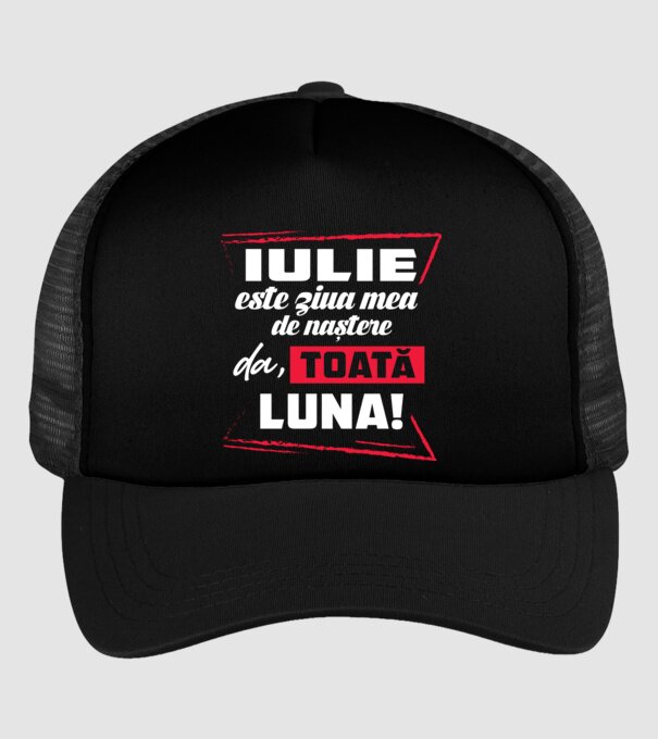 Toată luna IULIE model negru pe tricou