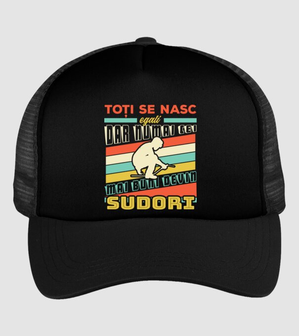 Toți se nasc egali, dar numai cei mai buni devin sudori model negru pe tricou