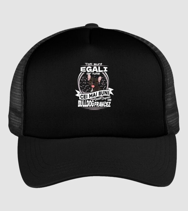 Toți sunt egali, dar numai cei mai buni devin stăpâni de bulldog francez lght model negru pe tricou
