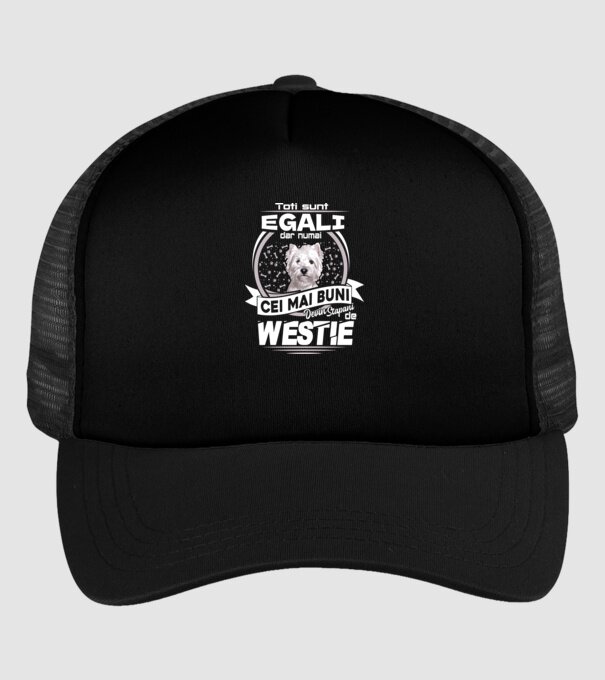 Toți sunt egali, dar numai cei mai buni devin stăpâni de westie lght model negru pe tricou