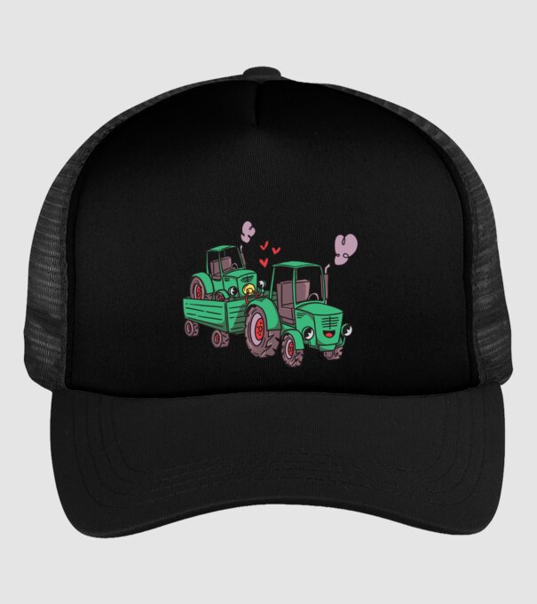 TRACTOR model negru pe tricou