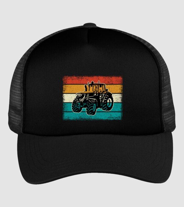 TRACTOR model negru pe tricou