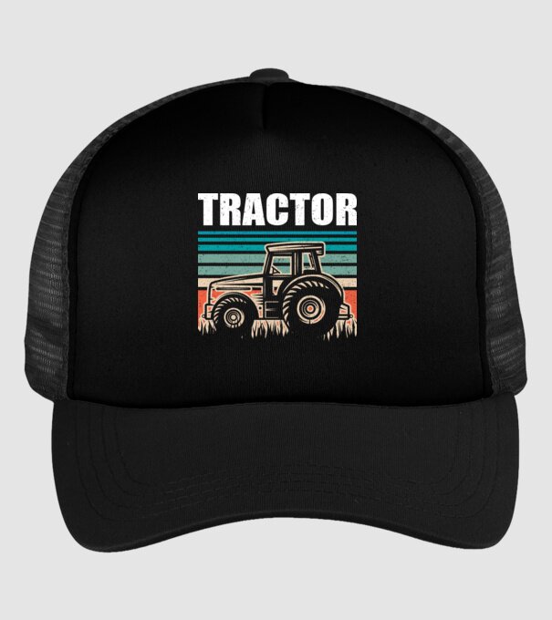 TRACTOR model negru pe tricou