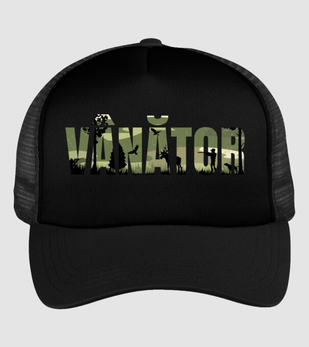 VÂNĂTOR model negru pe tricou