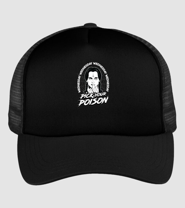 WEDNESDAY Pick your poison model negru pe tricou