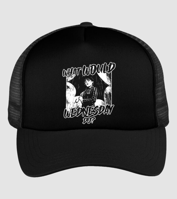 What would Wednesday do model negru pe tricou