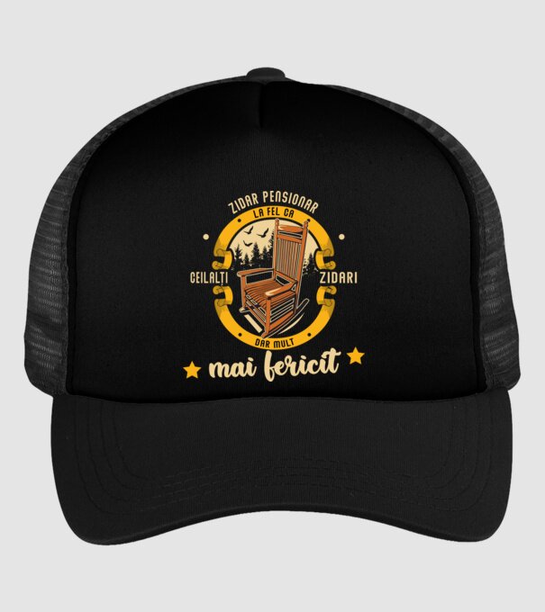 ZIDAR pensionar - la fel ca ceilalți zidari, dar mult mai fericit model negru pe tricou