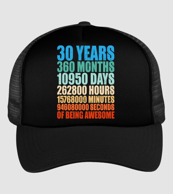 30 years of being awesome model negru pe tricou