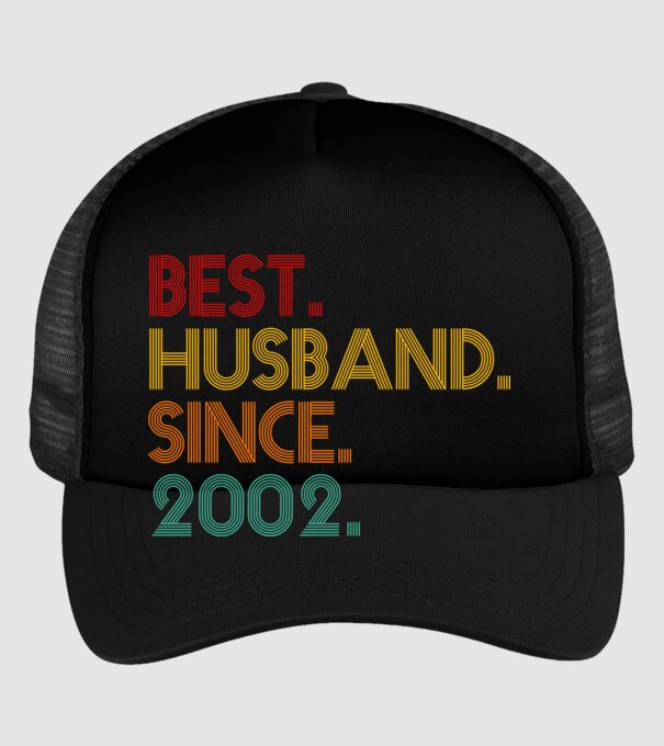 best husband since 2002 retro model negru pe tricou