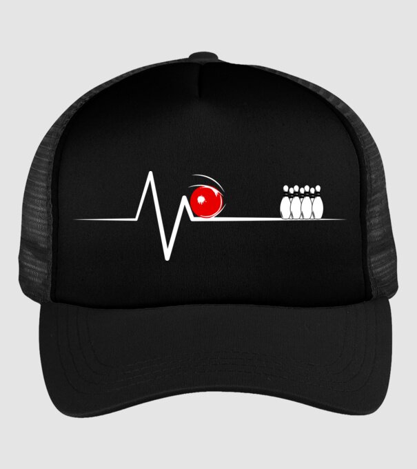 Bowling EKG model negru pe tricou