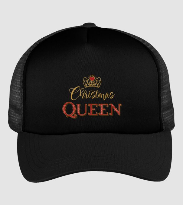 Christmas Queen model negru pe tricou