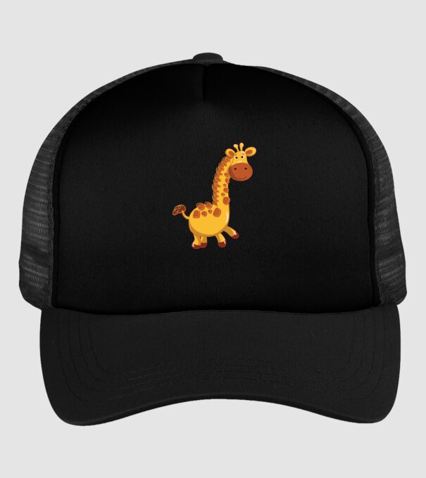 Cute giraffe model negru pe tricou