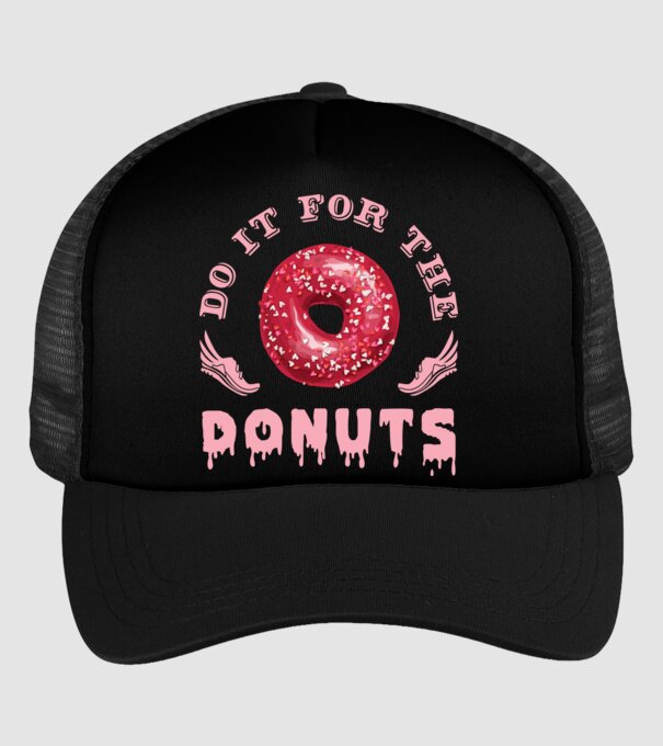 Do it for the donuts model negru pe tricou