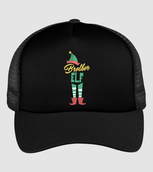 Elf family brother model negru pe tricou