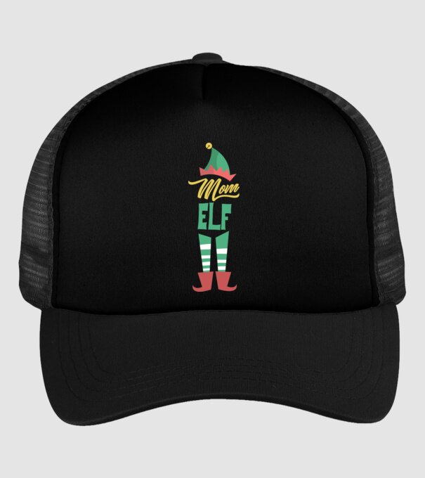 Elf family mom model negru pe tricou
