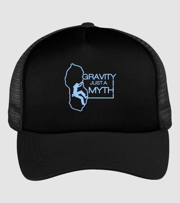 Gravity just a myth model negru pe tricou