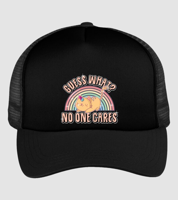 Guess what pisică-unicorn model negru pe tricou
