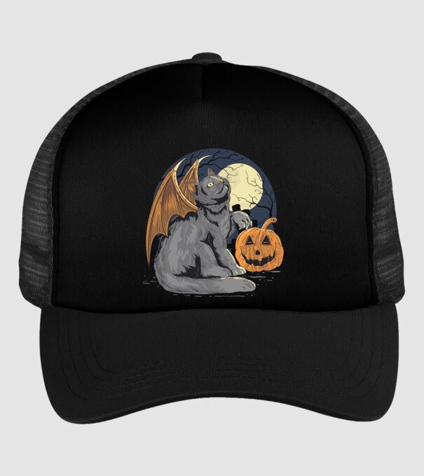 Halloween cica model negru pe tricou