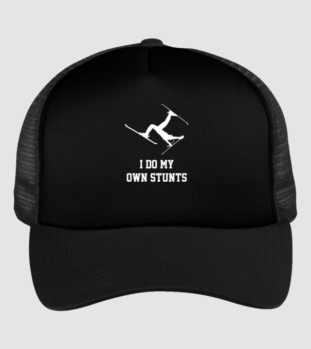 I do my own stunts model negru pe tricou