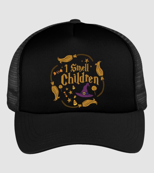 I smell children model negru pe tricou
