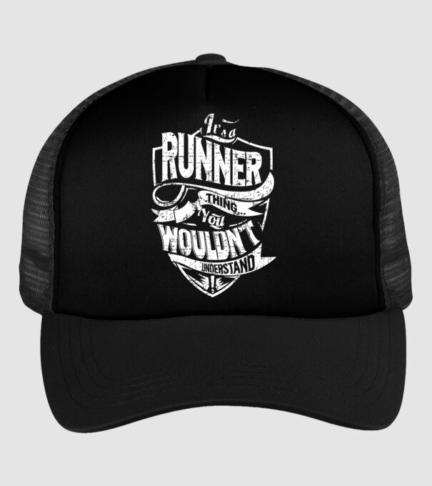 'It''s a runner thing' model negru pe tricou