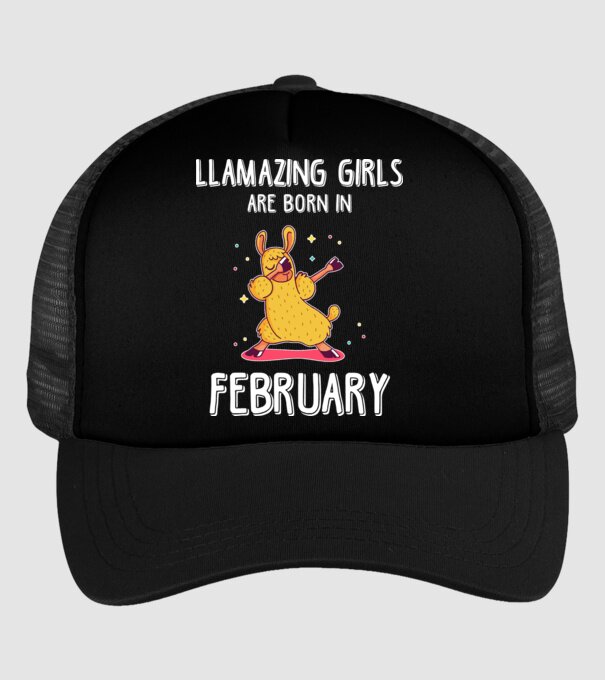 llamazing girls are born in february model negru pe tricou