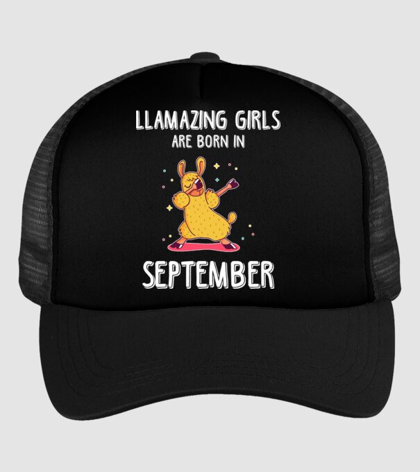 Llamazing girls are born in september model negru pe tricou