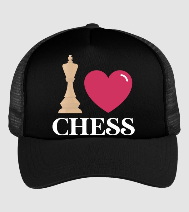 Love chess model negru pe tricou