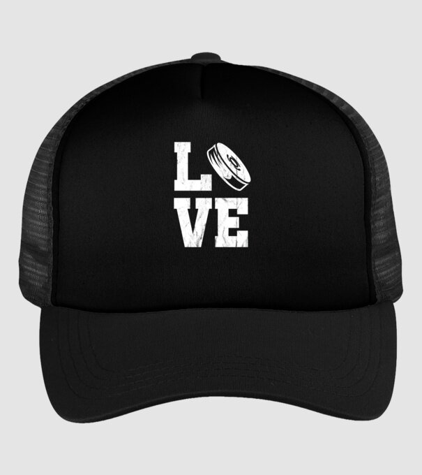 Love hockey model negru pe tricou