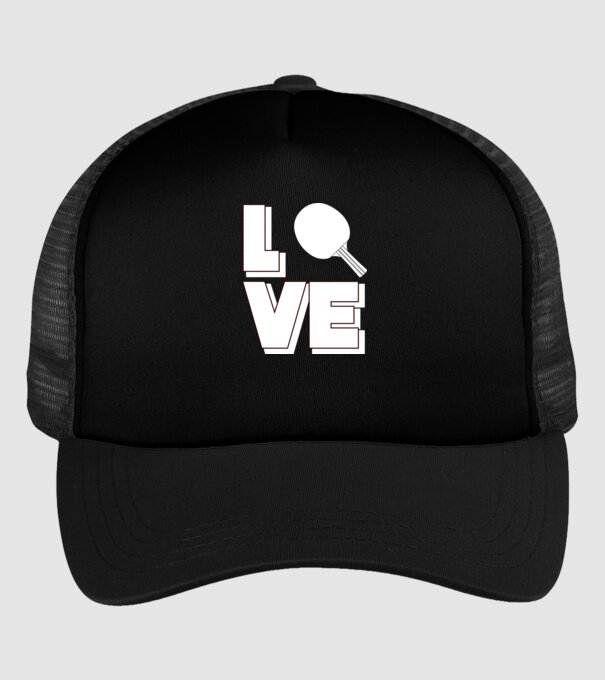 Love pingpong model negru pe tricou