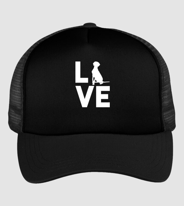 LOVE Vizsla model negru pe tricou