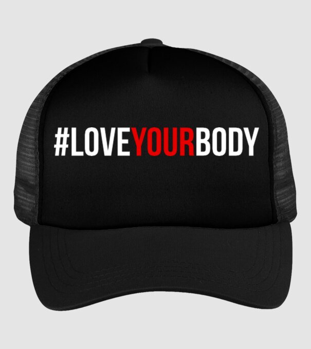 Love Your Body - Iubește-ți corpul model negru pe tricou