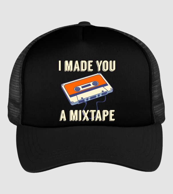 Mixtape model negru pe tricou
