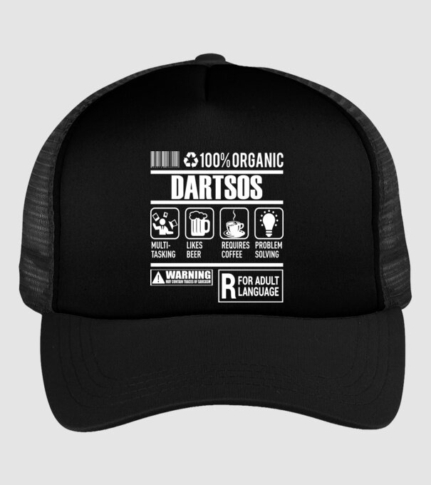 JUCĂTOR DARTS organic model negru pe tricou