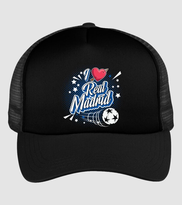Popart RealMadrid model negru pe tricou