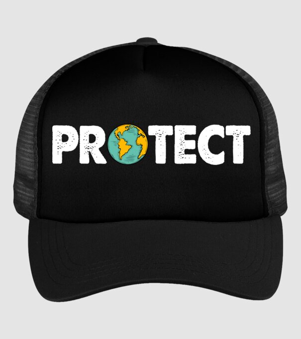 Protect earth model negru pe tricou