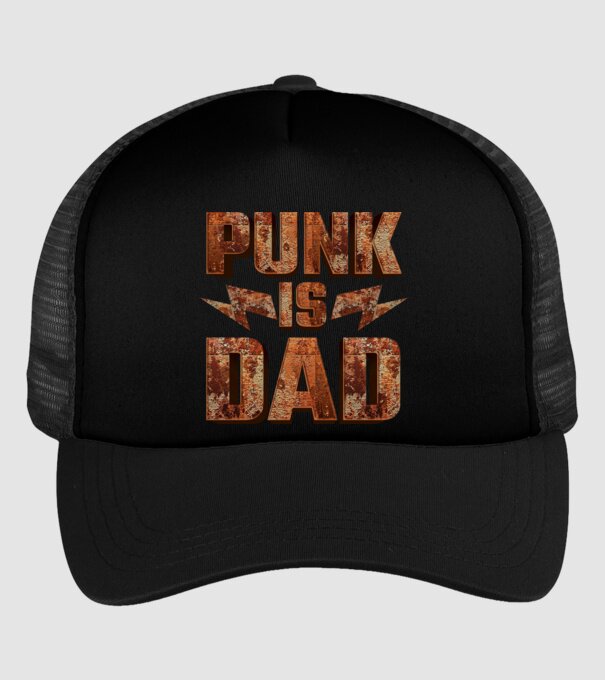 PUNK IS DAD model negru pe tricou