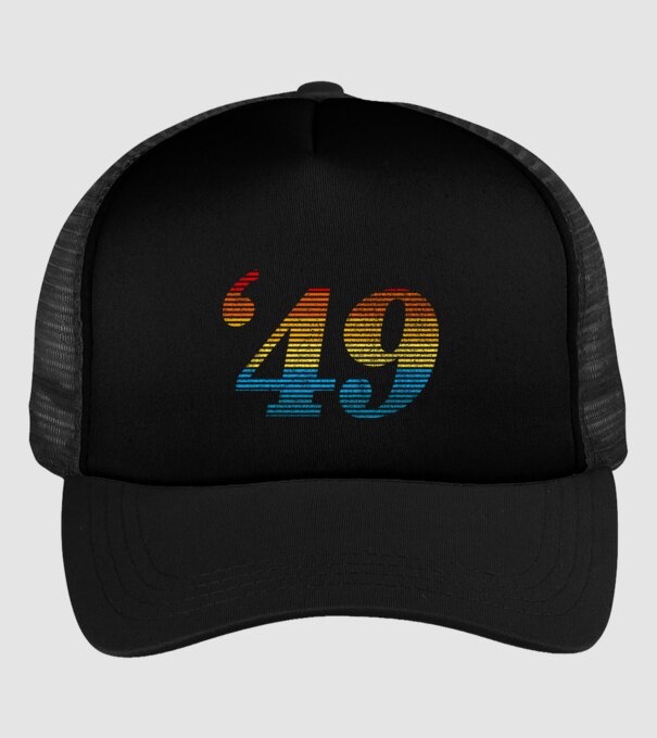 Retro Birthday 1949 model negru pe tricou