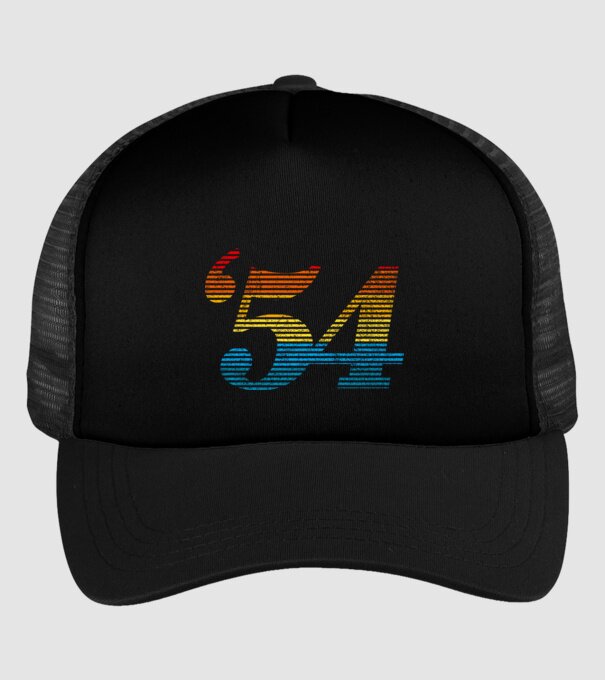 Retro Birthday 1954 model negru pe tricou
