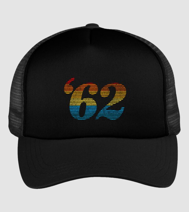 Retro Birthday 1962 model negru pe tricou