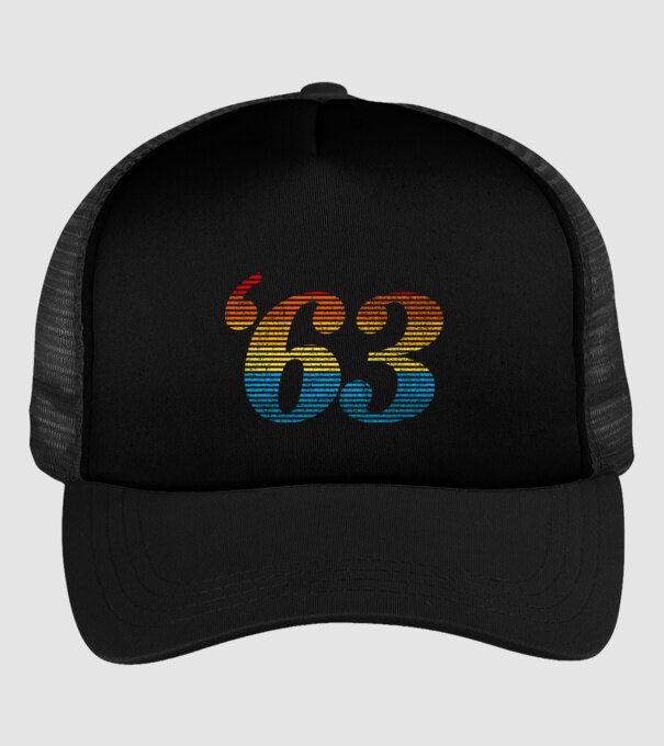 Retro Birthday 1963 model negru pe tricou