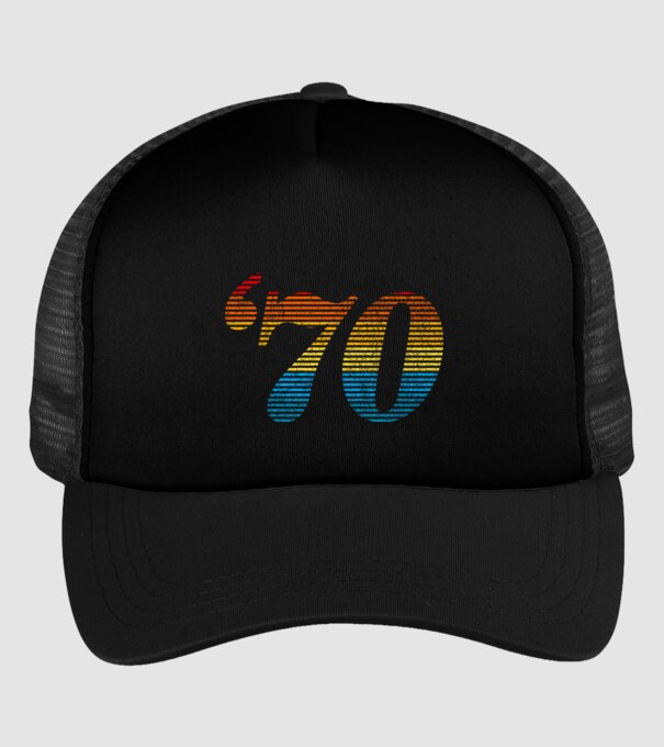 Retro Birthday 1970 model negru pe tricou